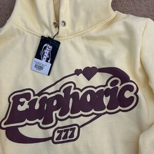 Euphoric NWT yellow hoodie.  Never been worn.  Medium